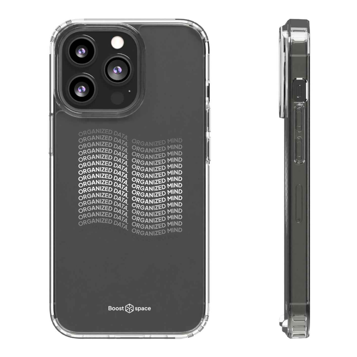 Clear Phone Case 'Organized Data, Organized Mind'