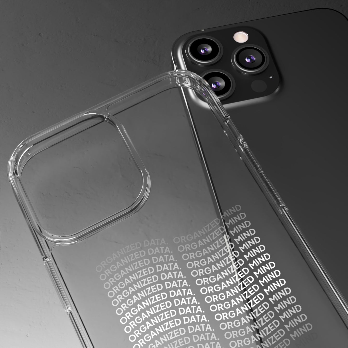 Clear Phone Case 'Organized Data, Organized Mind'