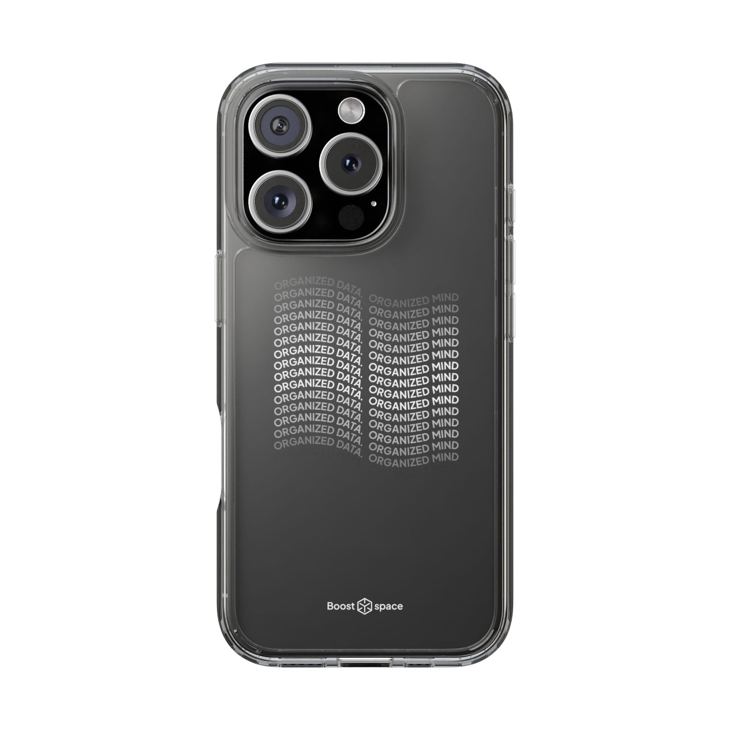 Clear Phone Case 'Organized Data, Organized Mind'