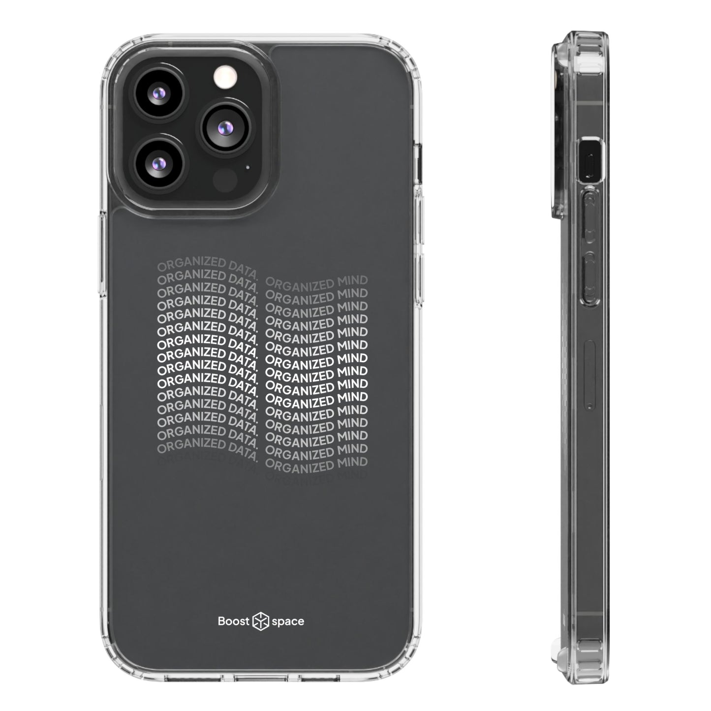 Clear Phone Case 'Organized Data, Organized Mind'
