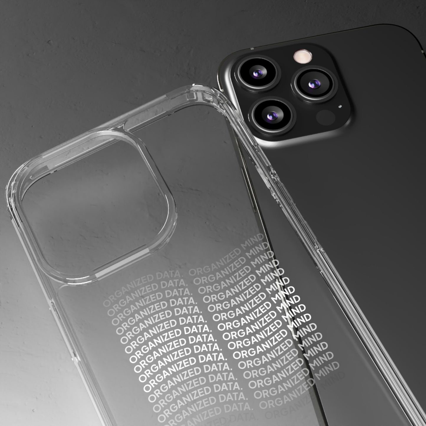 Clear Phone Case 'Organized Data, Organized Mind'