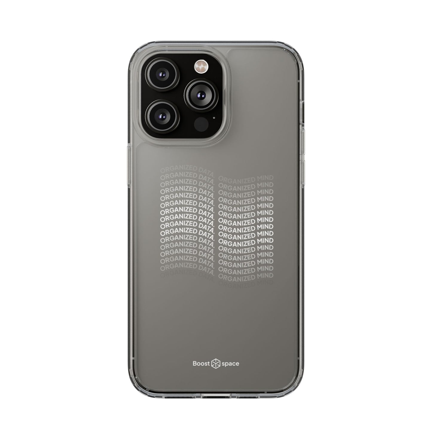 Clear Phone Case 'Organized Data, Organized Mind'