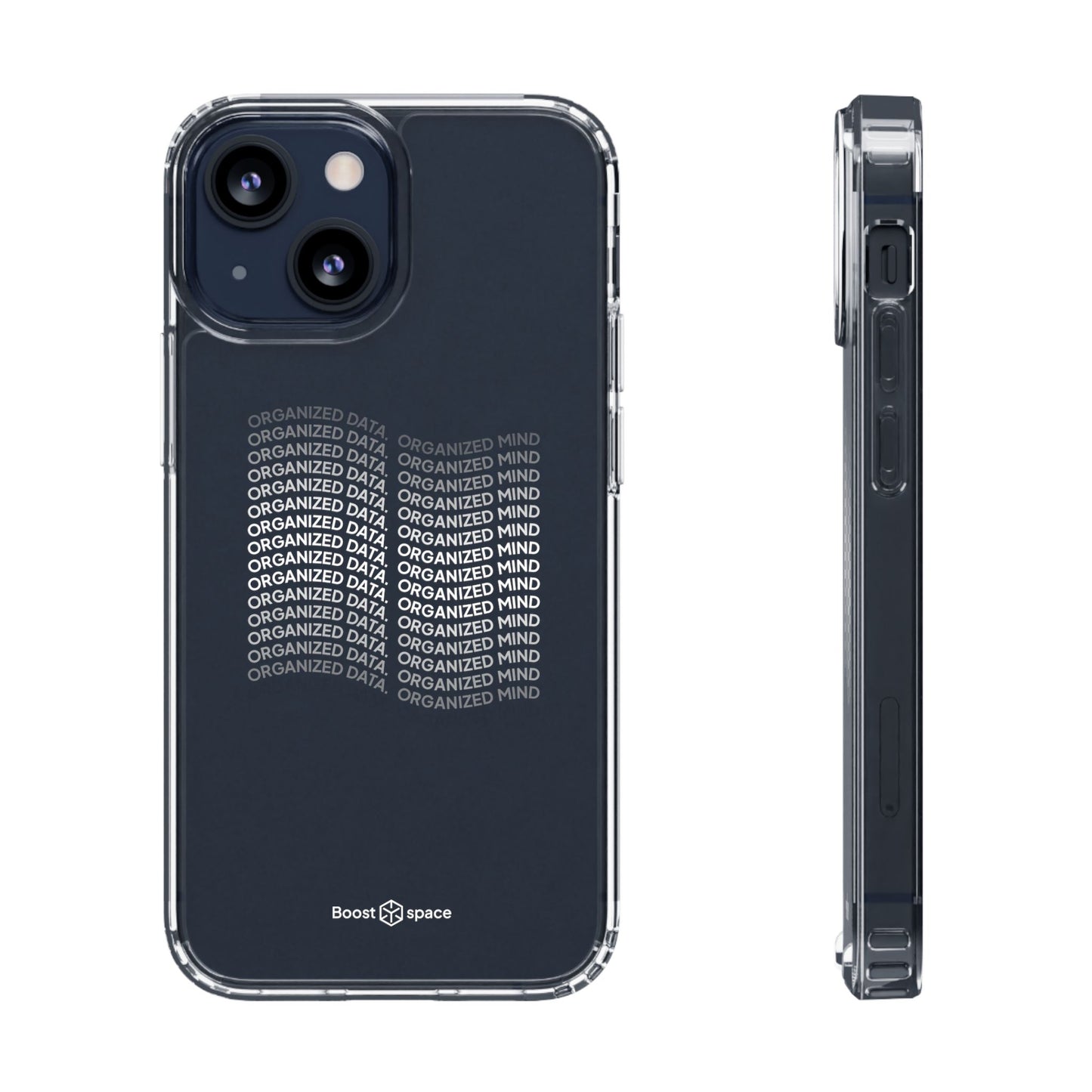 Clear Phone Case 'Organized Data, Organized Mind'