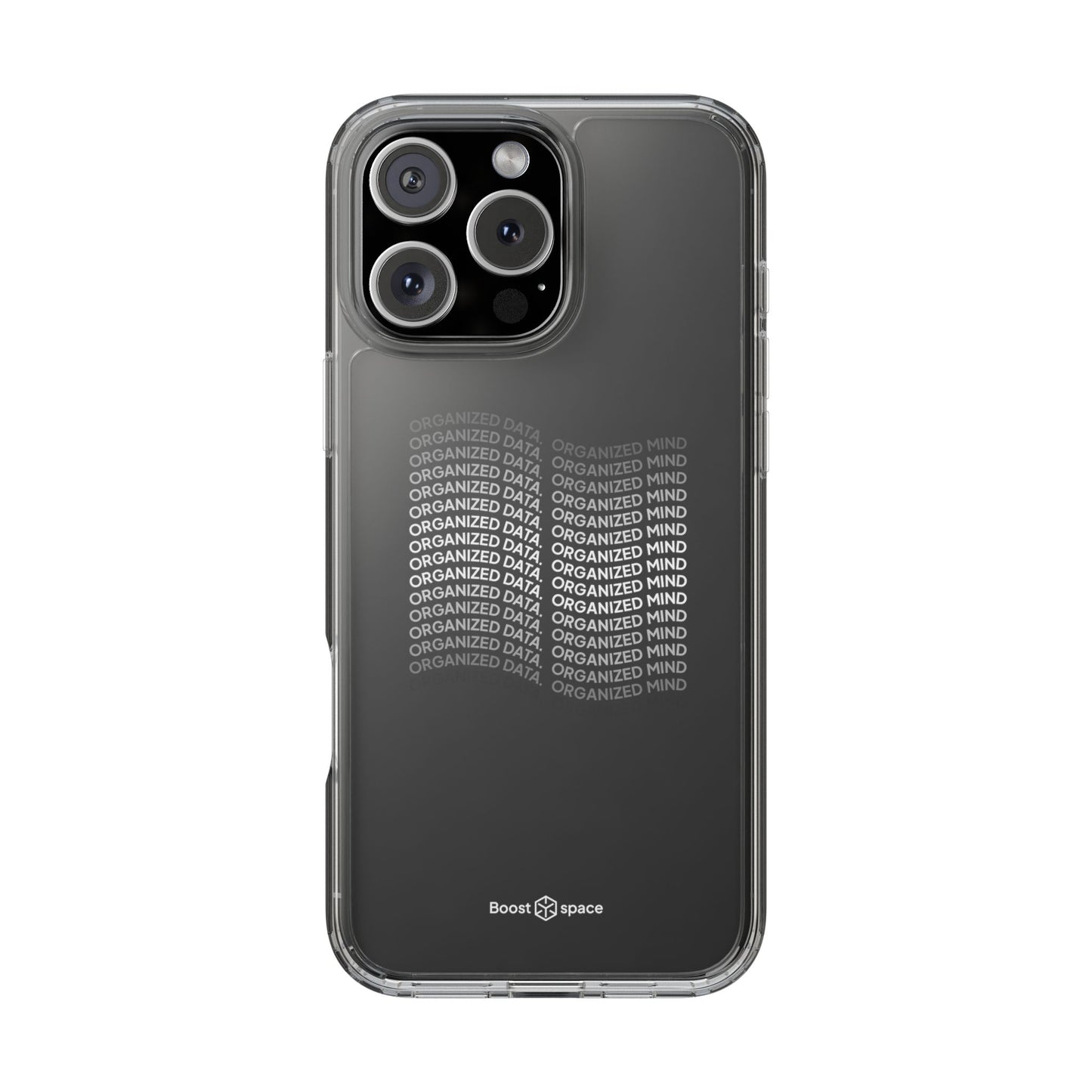 Clear Phone Case 'Organized Data, Organized Mind'