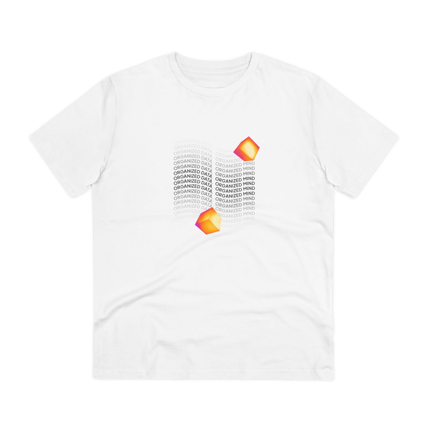 T-shirt 'Organized Data, Organized Mind' with Cubes