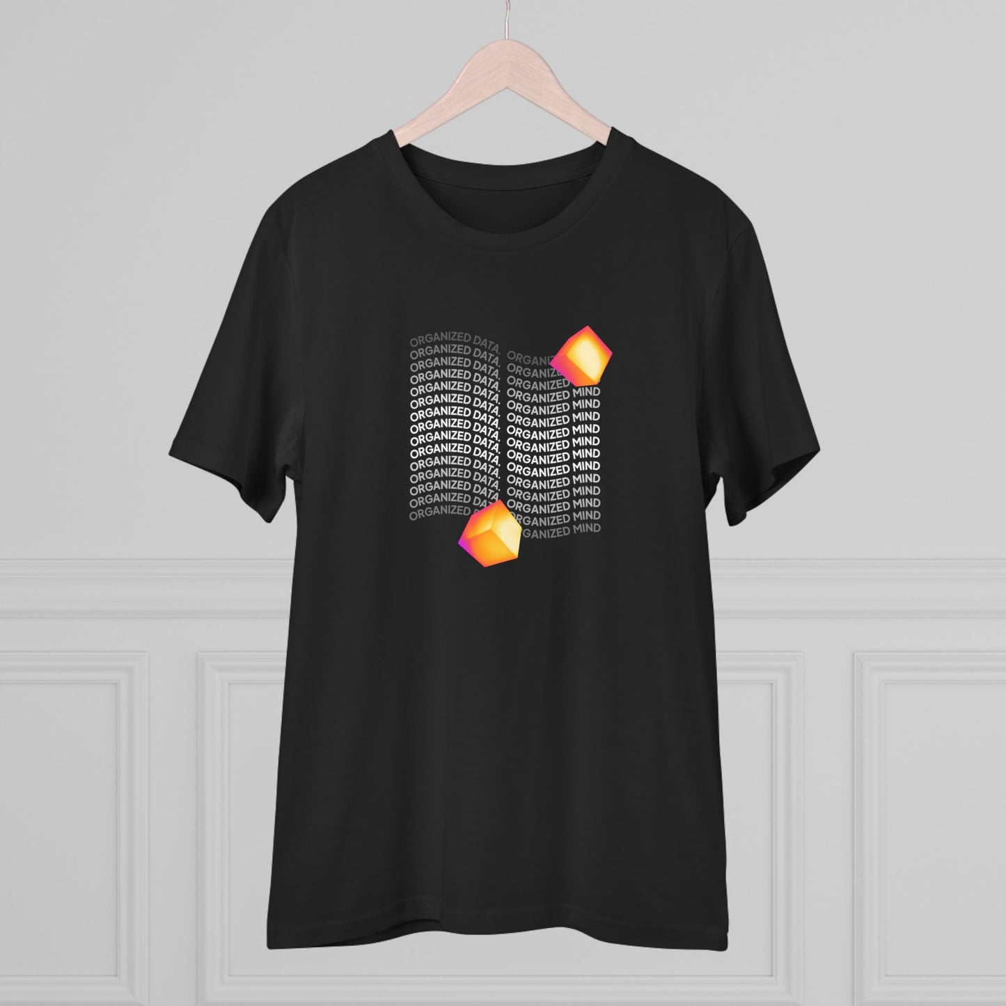 T-shirt 'Organized Data, Organized Mind' with Cubes