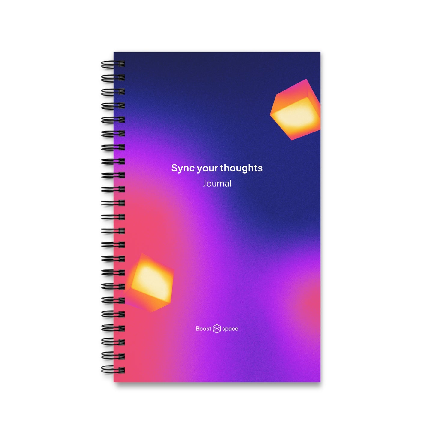 Sync Your Thoughts Spiral Journal - Colorful Notebook for Creativity & Reflection