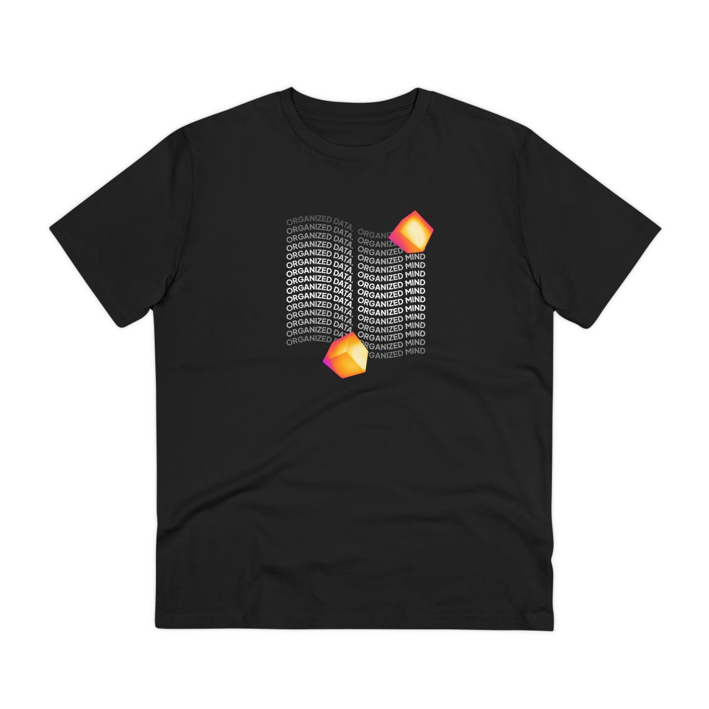 T-shirt 'Organized Data, Organized Mind' with Cubes